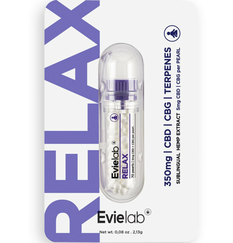 Perles cbd Evielab Relax Packaging